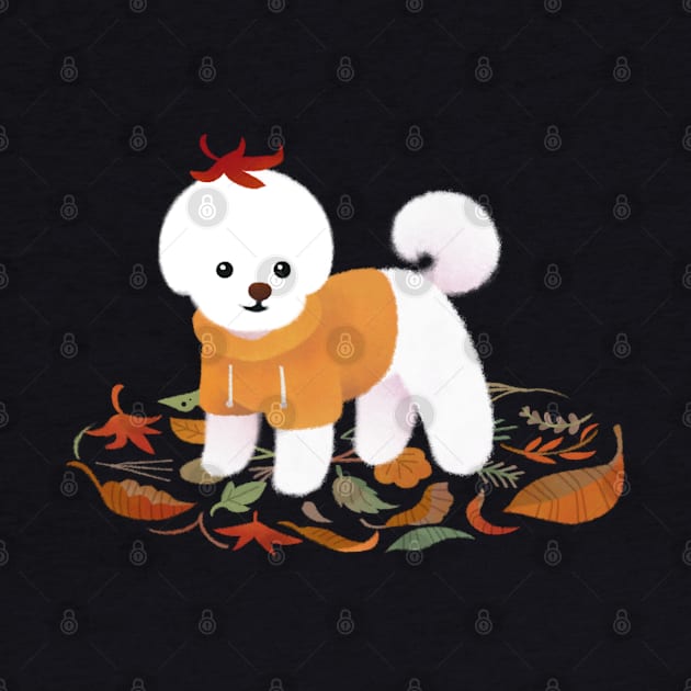 Autumnal Bichon by pikaole